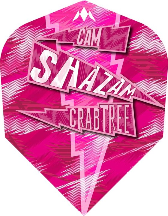 Mission  Solo Dart Flights - Standard No6 - Cam Crabtree - Pink