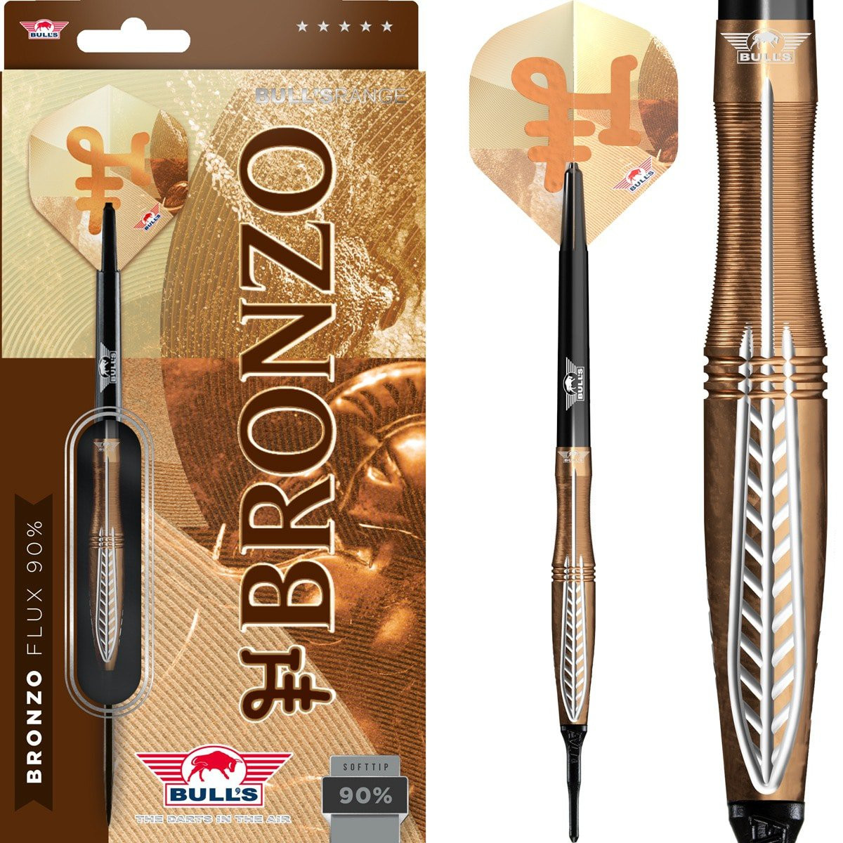 Bull's NL Bronzo Flux - 90% Tungsten - Softdart