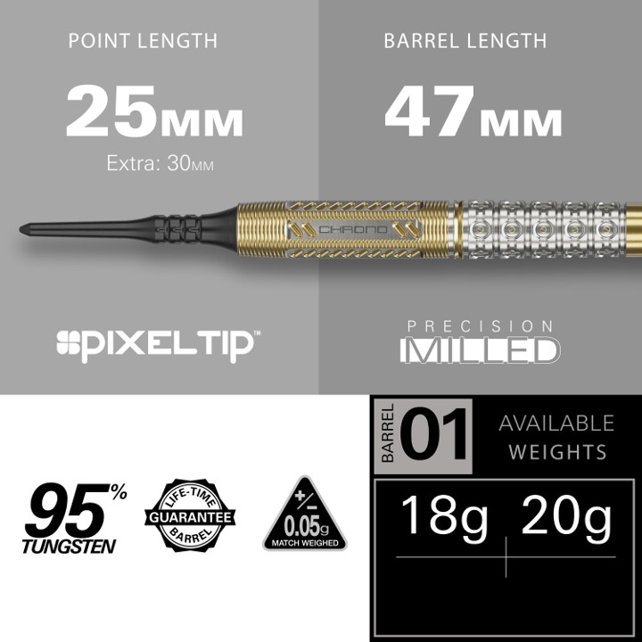Raymond van Barneveld Chrono 95% Soft Tip Darts 2024 - Softdart