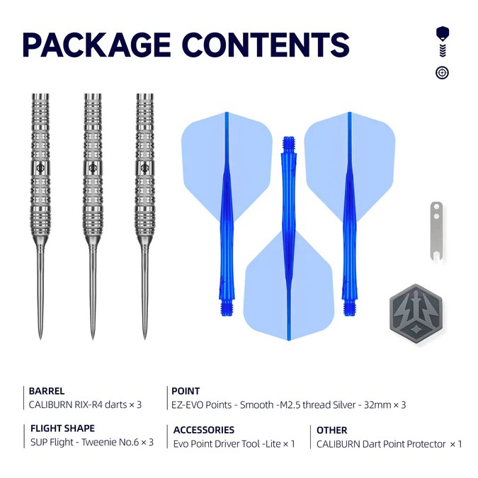 Caliburn Rix Darts R4 90% Tungsten - Steeldart