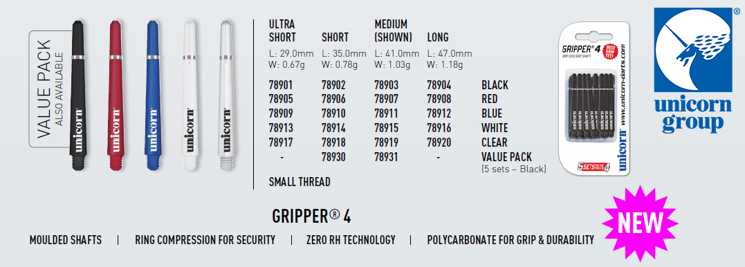 Unicorn Gripper 4 Shaft - Black