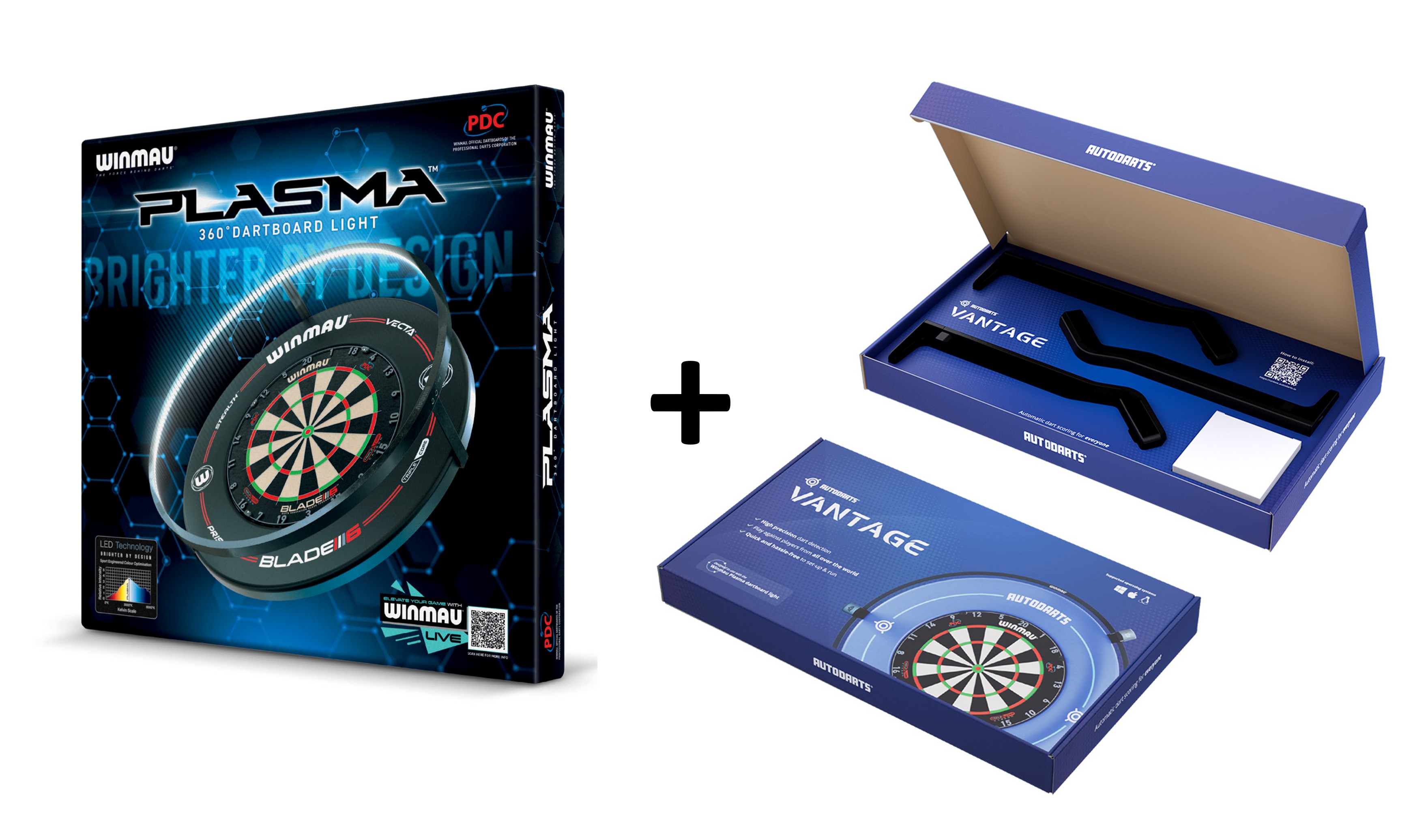 Bundle Autodarts - Vantage Zählsystem inkl. Winmau Plasma LED Beleuchtung