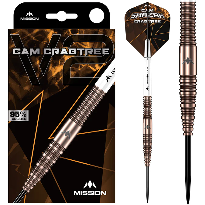 Mission Cam Crabtree V2 Darts - 95% Tungsten - Steeldart