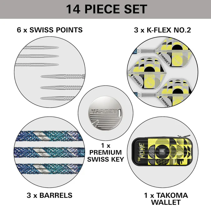 Luke Littler Edge 95K Target Swisspoint Darts - Steeldart