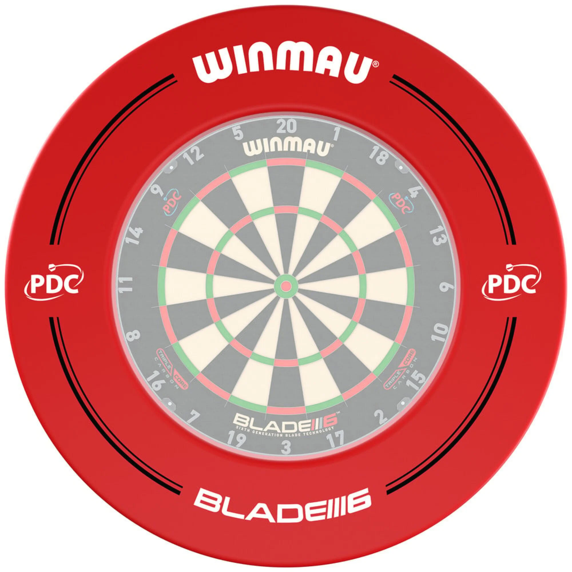 Winmau PDC Dartboard Surround - Red