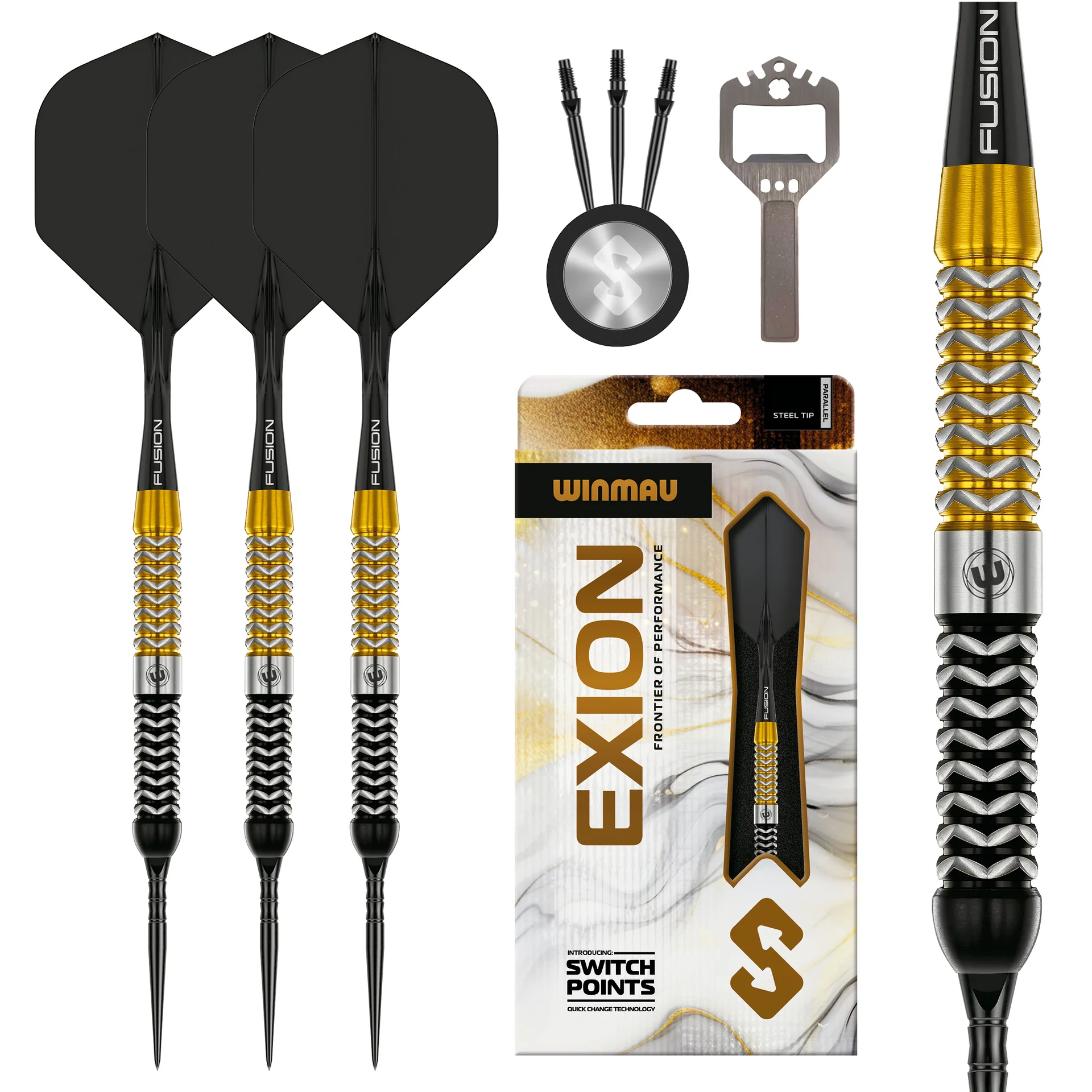 Winmau Exion Parallel Switch Points Wechselspitzen - Steeldart