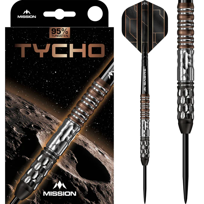 Mission Tycho Darts - 95% Black & Bronze - Steeldart