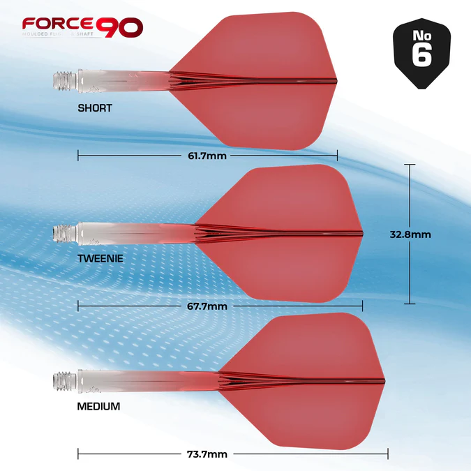 Mission Force 90 - Flight & Shaft System - Clear red - Small No.6