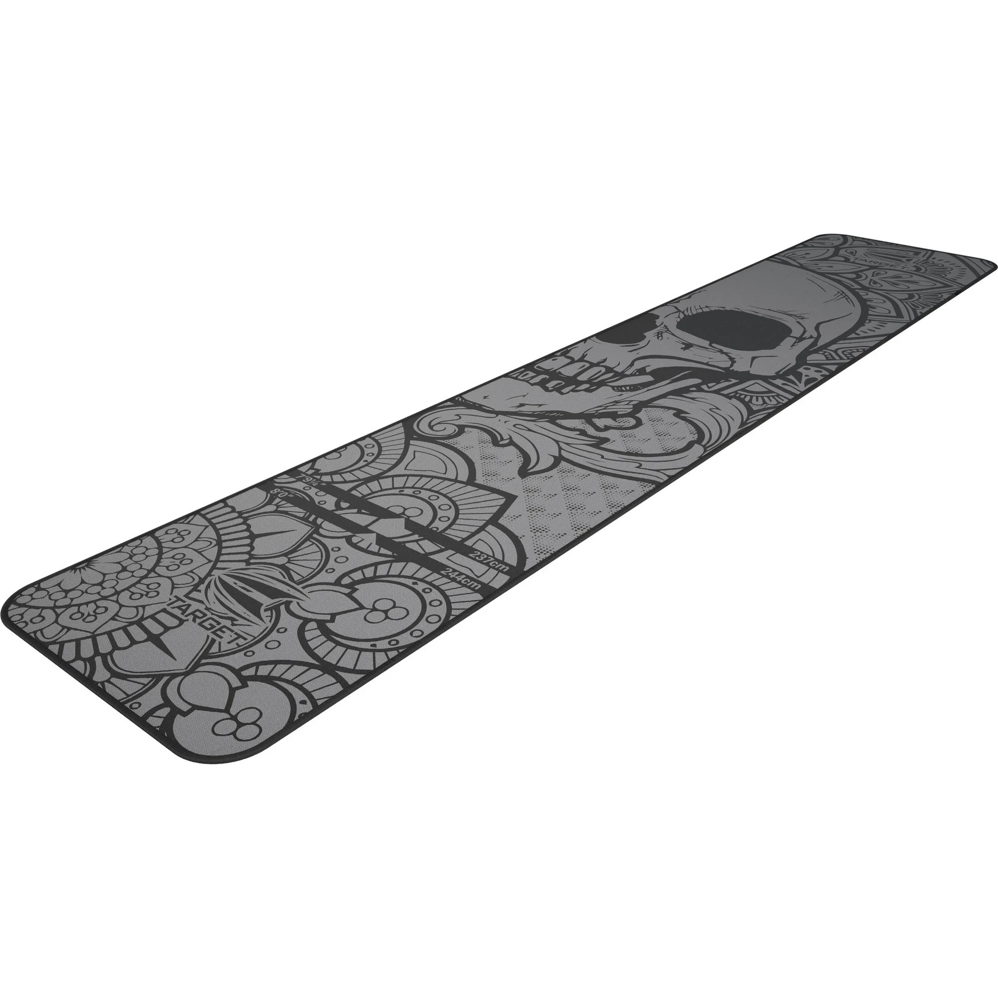 Target Ink Dartmatte mit Totenkopf - Grau