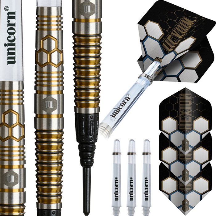 Unicorn Hexium 3 Gold Black 90% Tungsten - Softdart