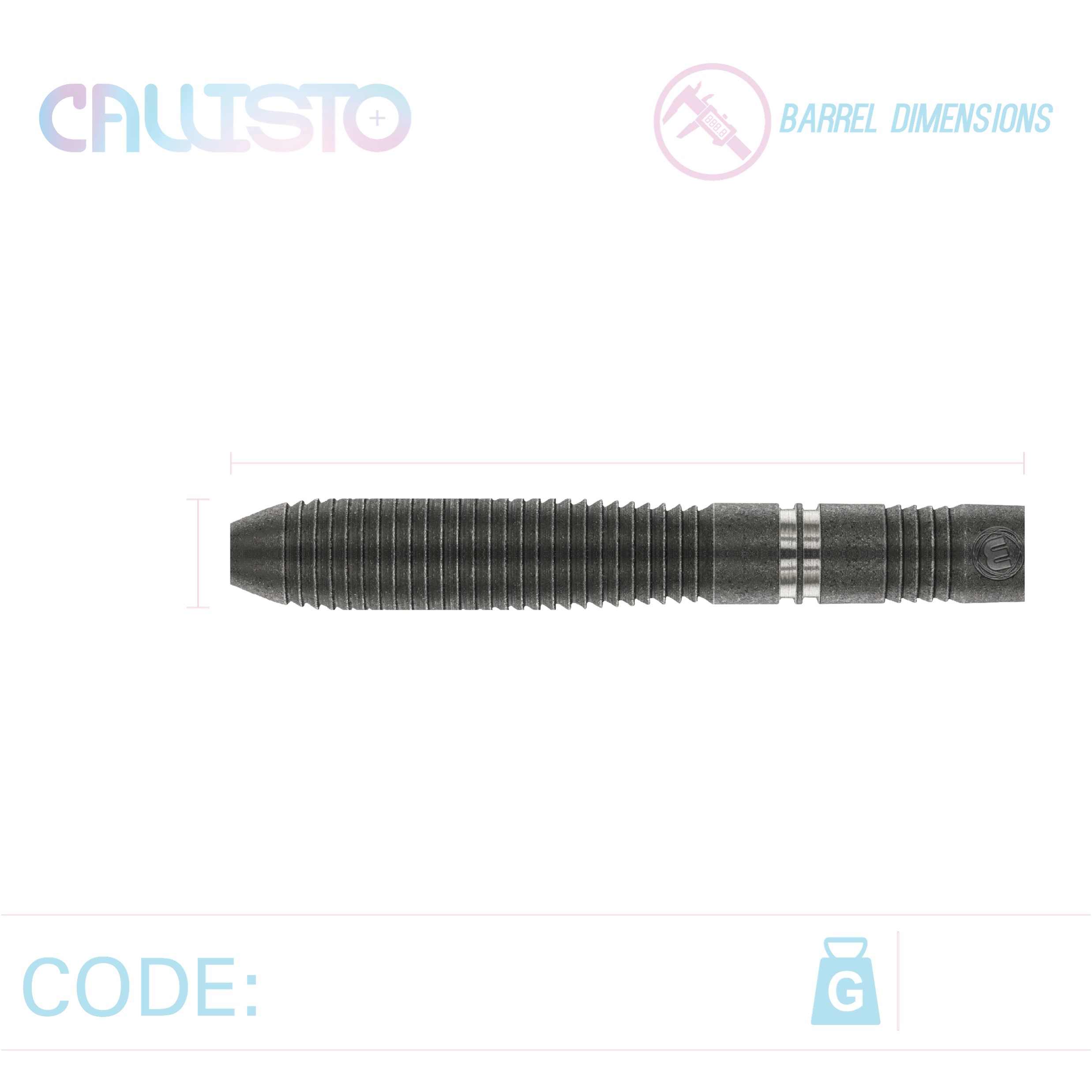 Winmau Callisto2 - 90% Tungsten - Steeldart