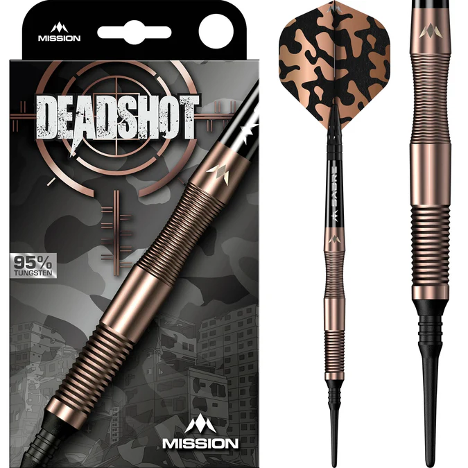 Mission Dead Shot Darts - 95% Bronze - Softdart
