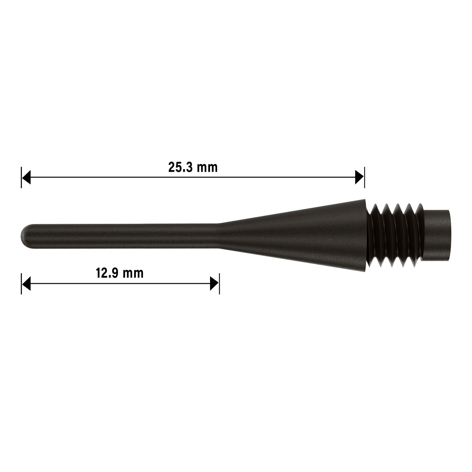 Bull's Longlife Long Dartspitzen - Schwarz