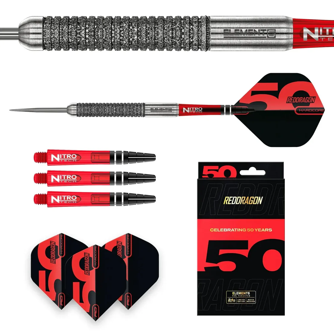 Red Dragon Element6 B – 50 Years Limited Edition - Steeldart