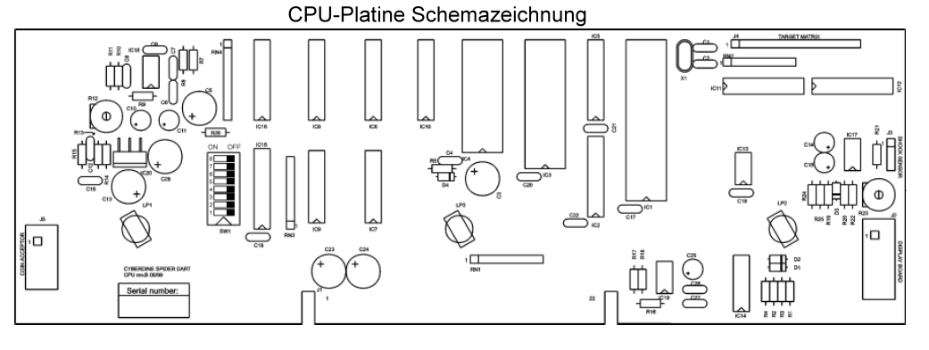 Karella CPU-Platine für Dartautomat E-Master