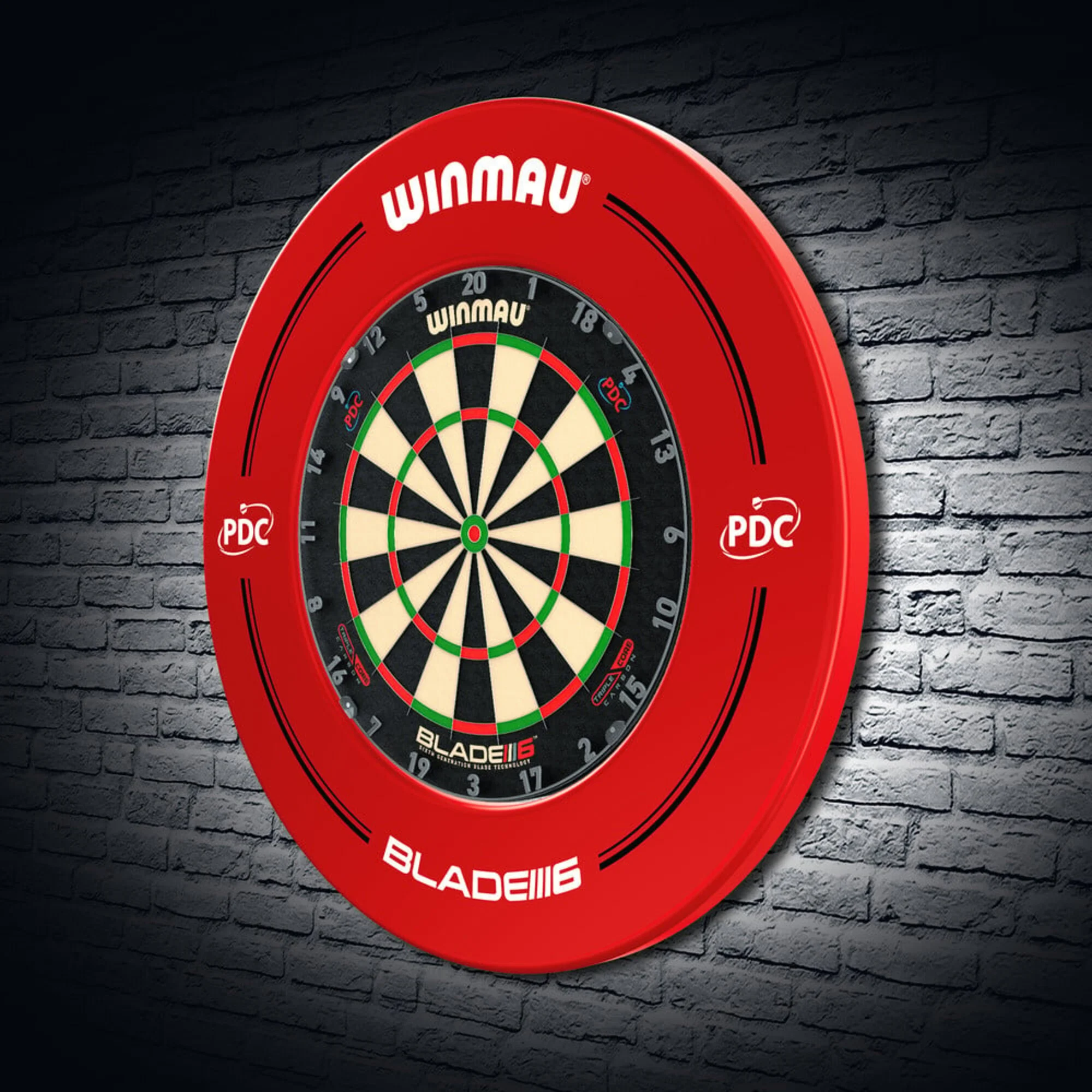 Winmau PDC Dartboard Surround - Red