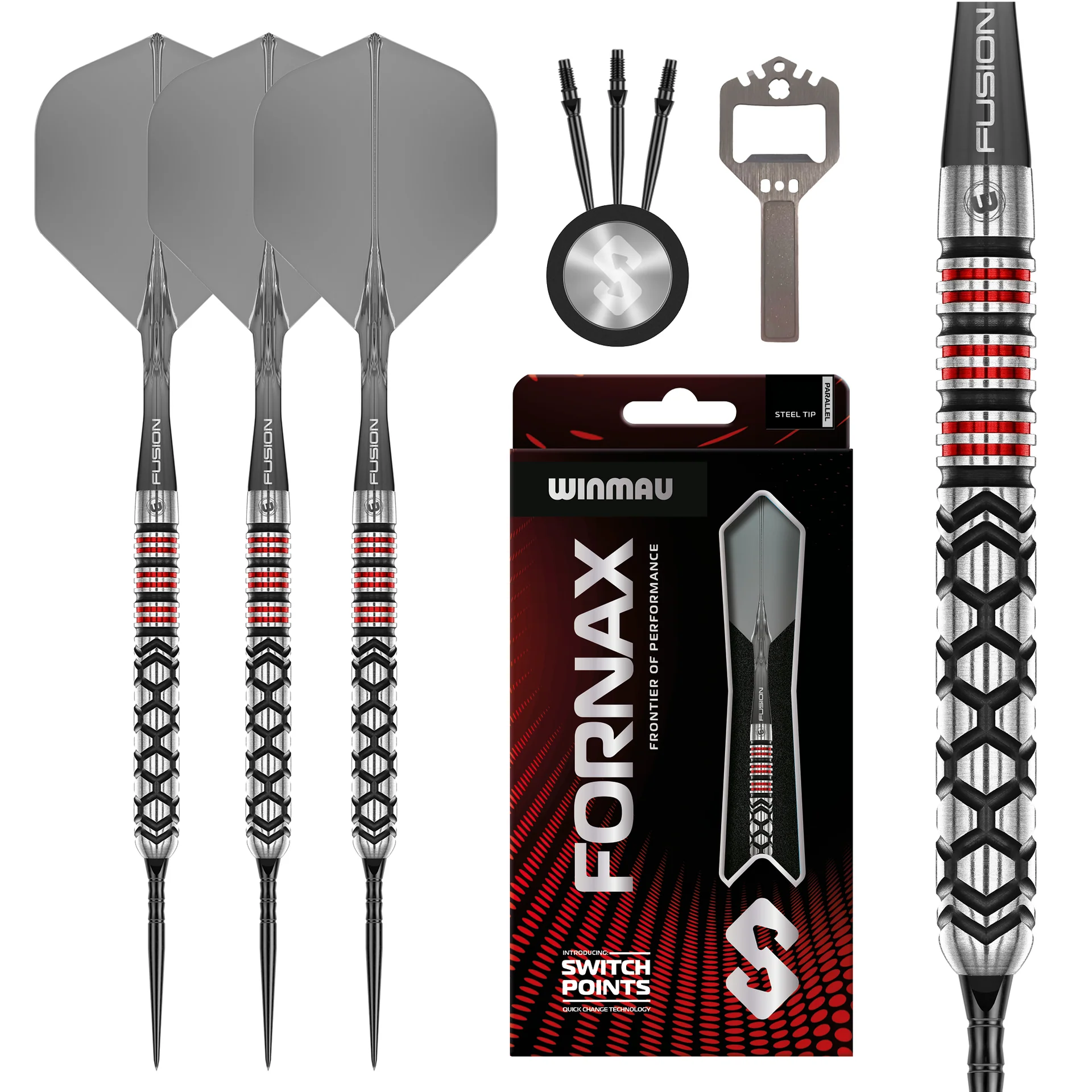 Winmau Fornax Parallel Switch Points - Wechselspitzen - Steeldart