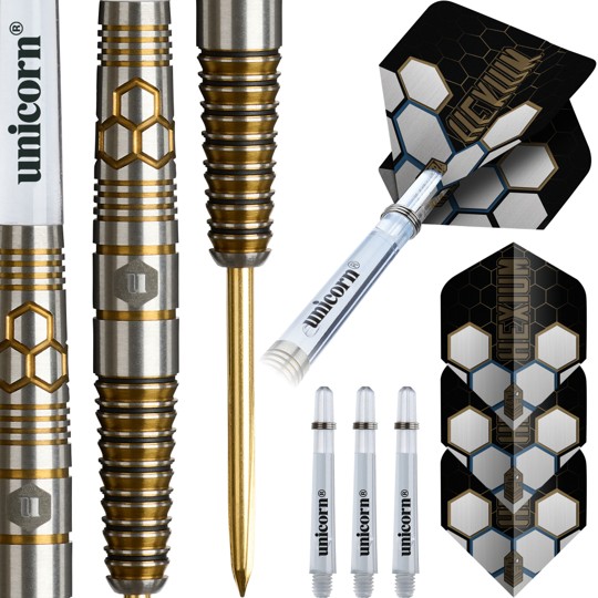 Unicorn Hexium 3 Gold Black 90% Tungsten - Steeldart