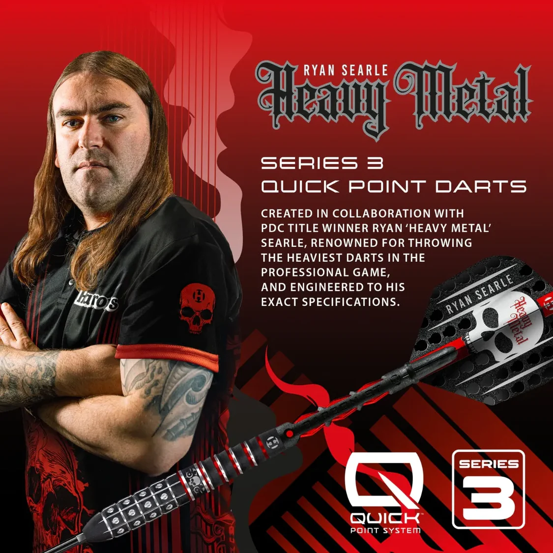 Ryan Searle Series 3 - Harrows Quick Point Darts - Steeldarts