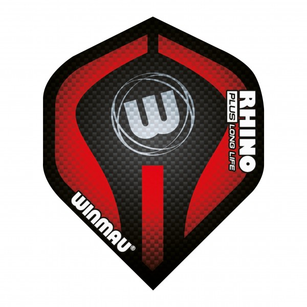 Rhino Plus Winmau Dart Flights - 150 Ultra Thick - schwarz, rot