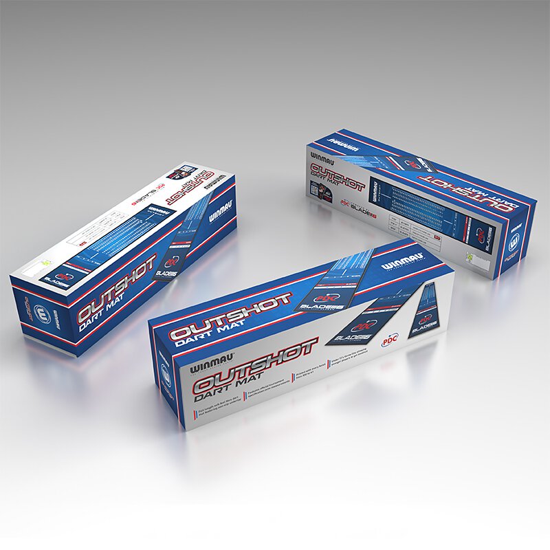 Winmau Dart Outshot PDC Dart Mat - Dartmatte Blau