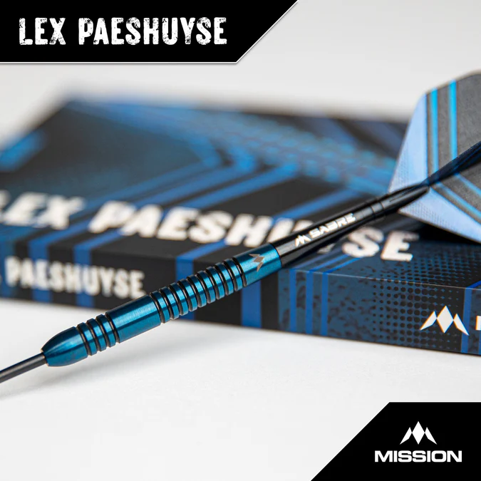 Mission Lex Paeshuyse Darts - 90% Blue & Black - Steeldart