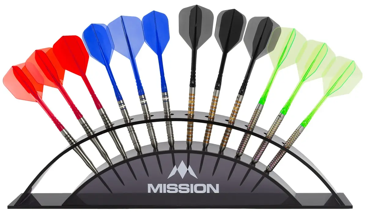 Mission Station 12 - Arc Darts Display - Dartständer - Dart Aufbewarung - Black