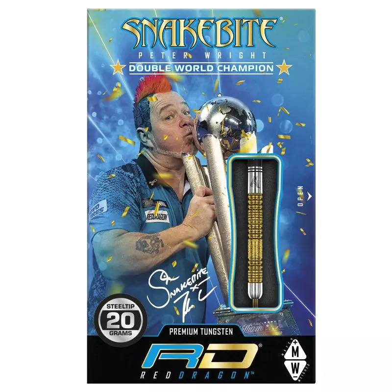 Peter Wright Snakebite Double World Champion SE Gold Plus - Steeldart