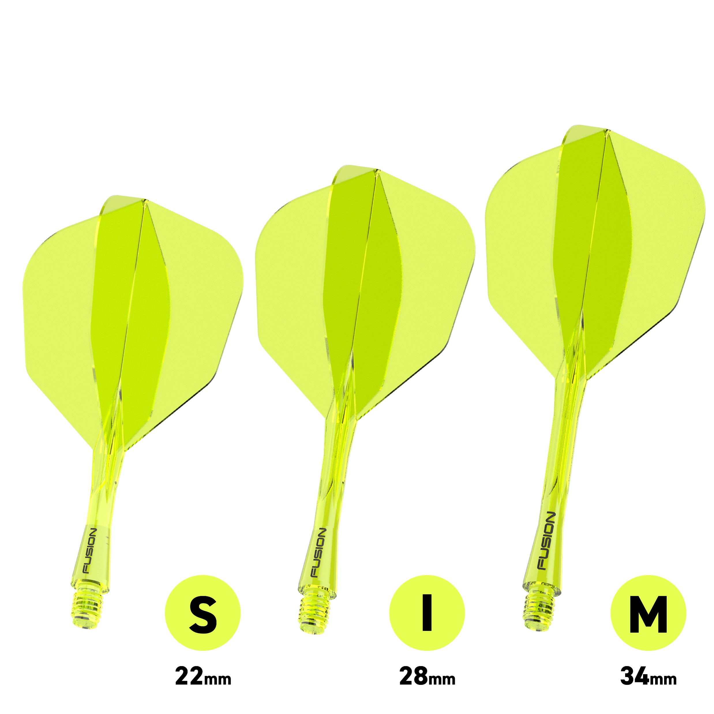Winmau Fusion No6 Integrated Flight & Shaft - neon yellow