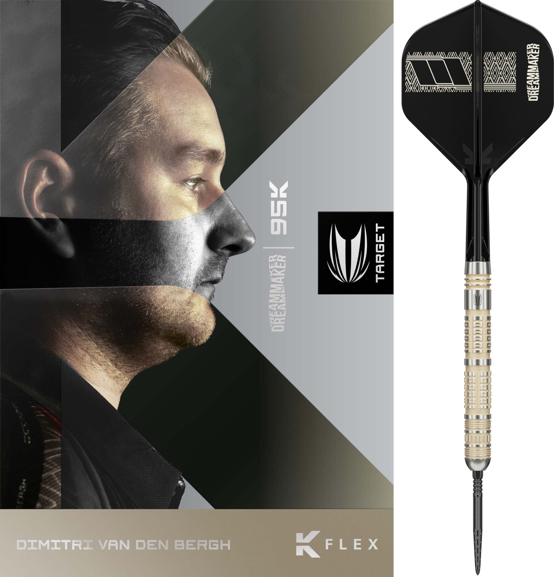 Dimitri van den Bergh 95K Swiss Point Target - Steeldart