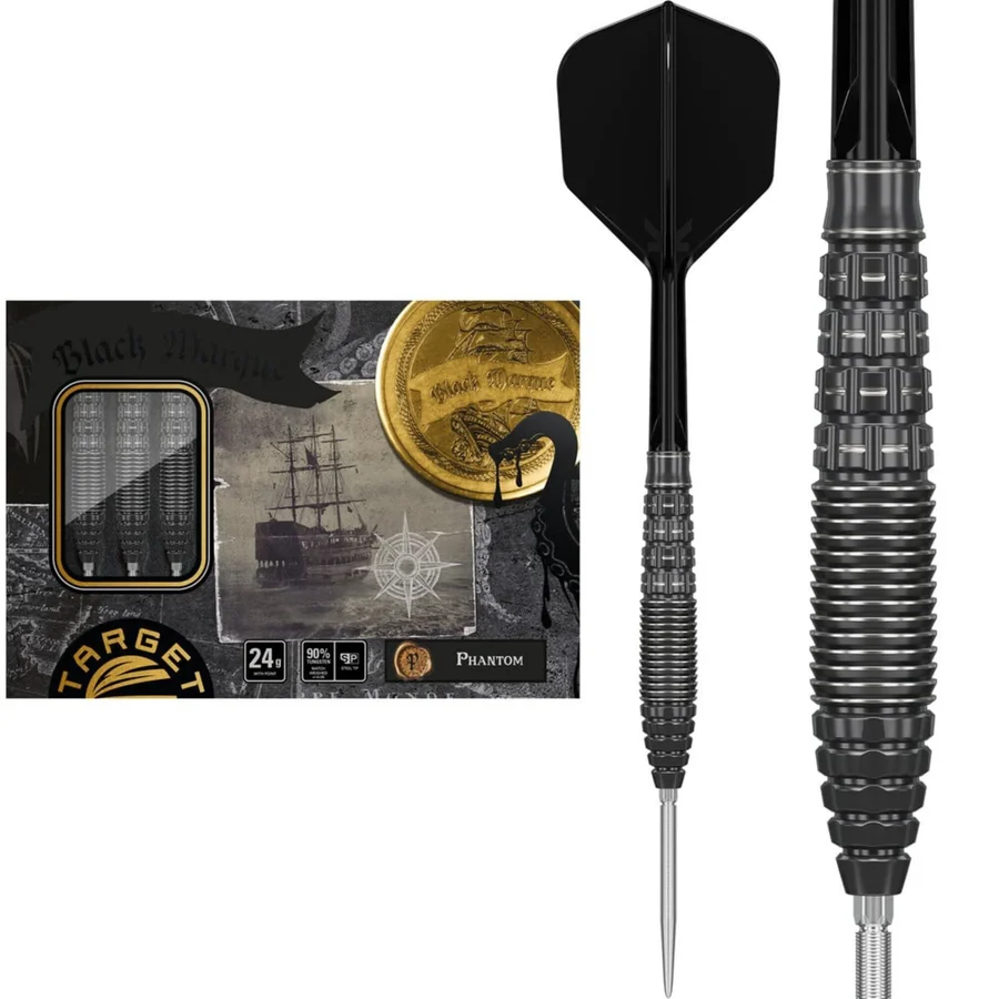 Target Japan Black Marque Phantom 90% Swiss Point - Steeldart