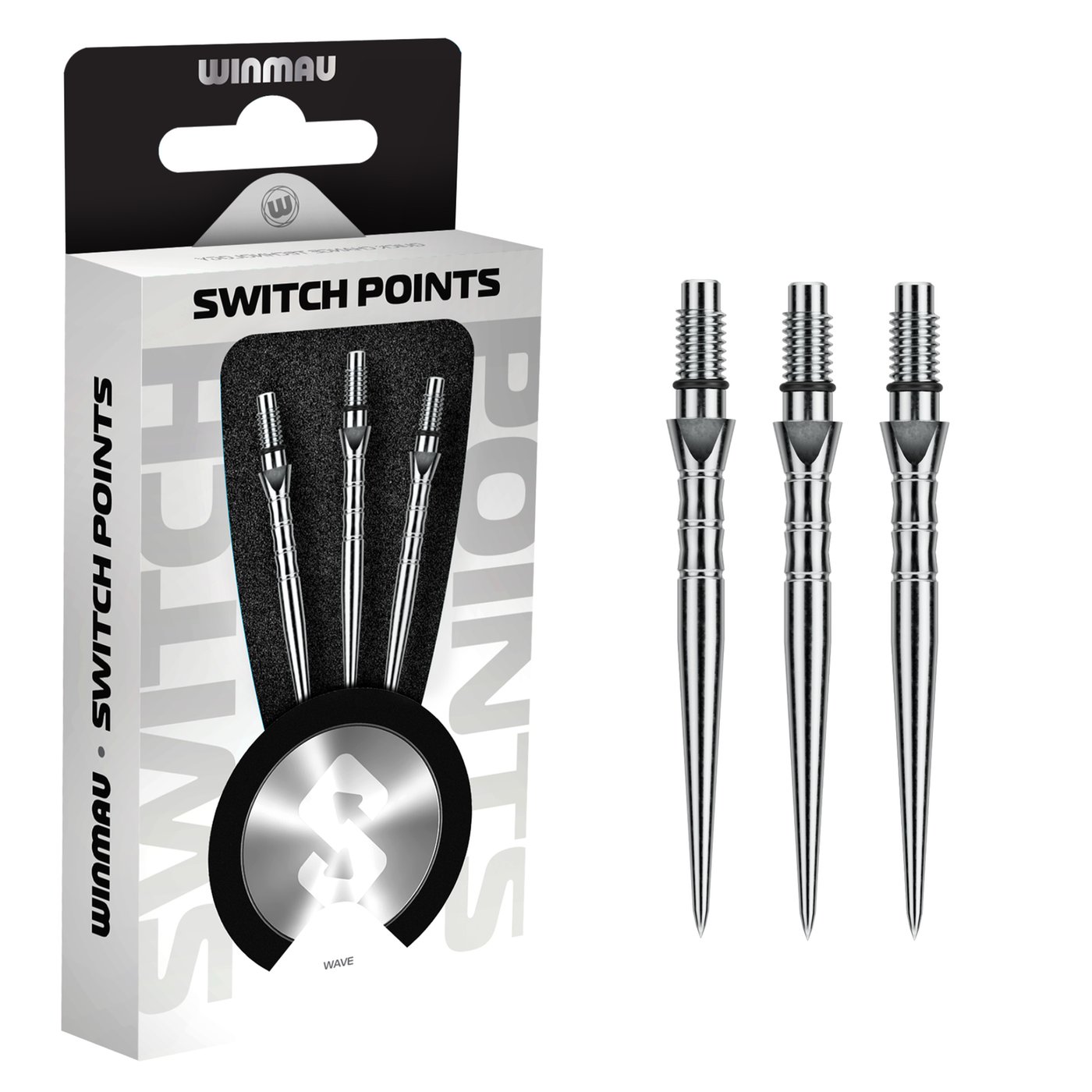 Winmau Switch Point Wave - Wechselspitzen Silber