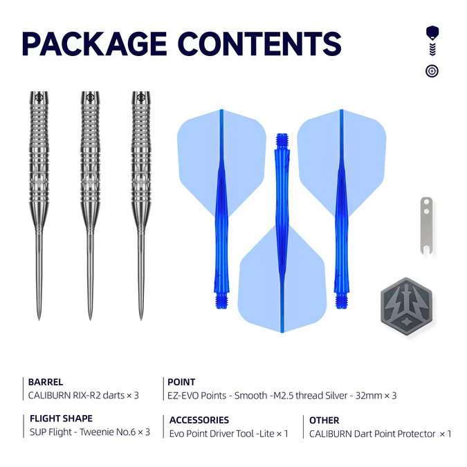 Caliburn Rix Darts R2 90% Tungsten - Steeldart