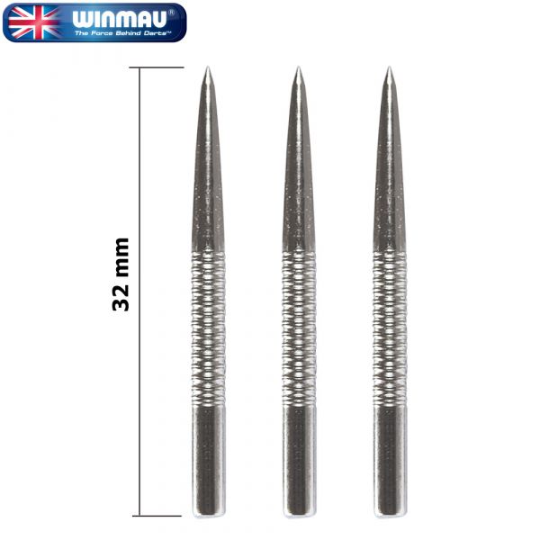 Winmau Ringed Silver-Effect Points - Wechselspitzen silber