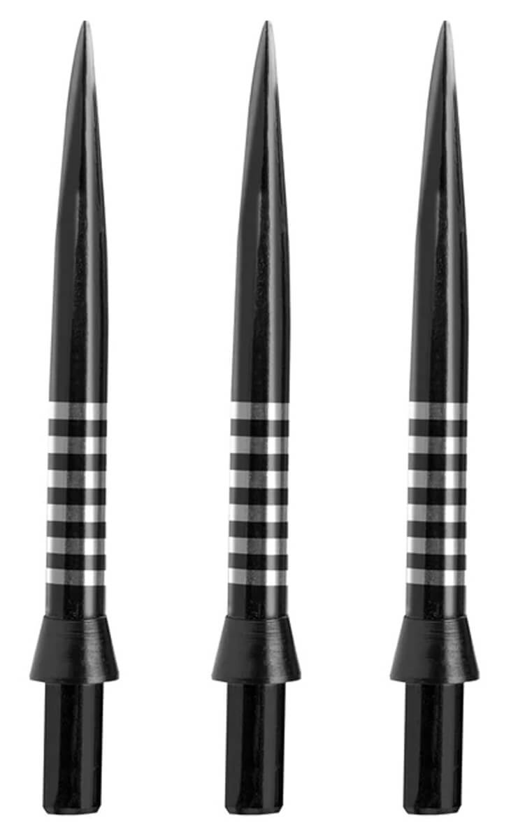 Winmau FreeFlo Re-Grooved Points - Wechselspitzen schwarz