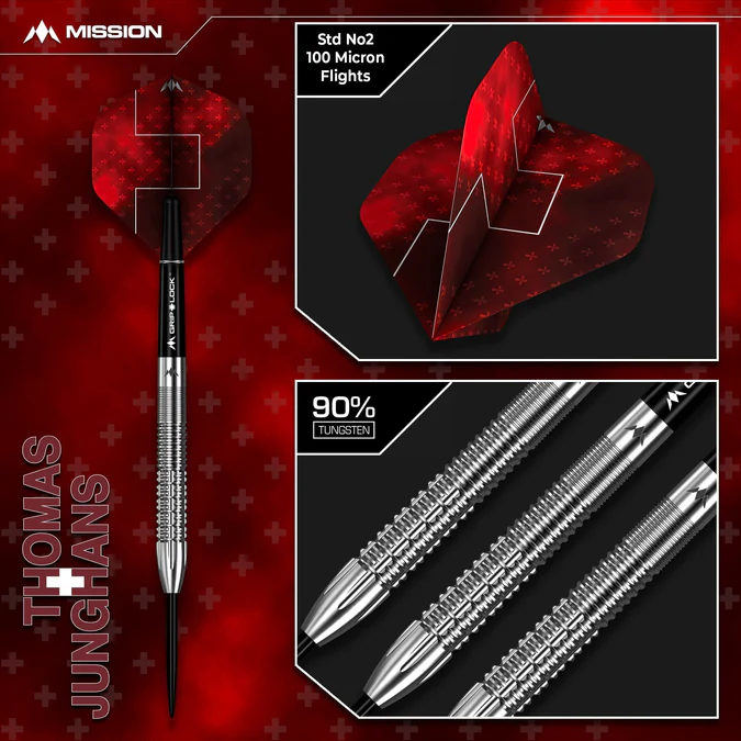 Thomas Junghans Mission 90% Tungsten Darts - Silver - Steeldart