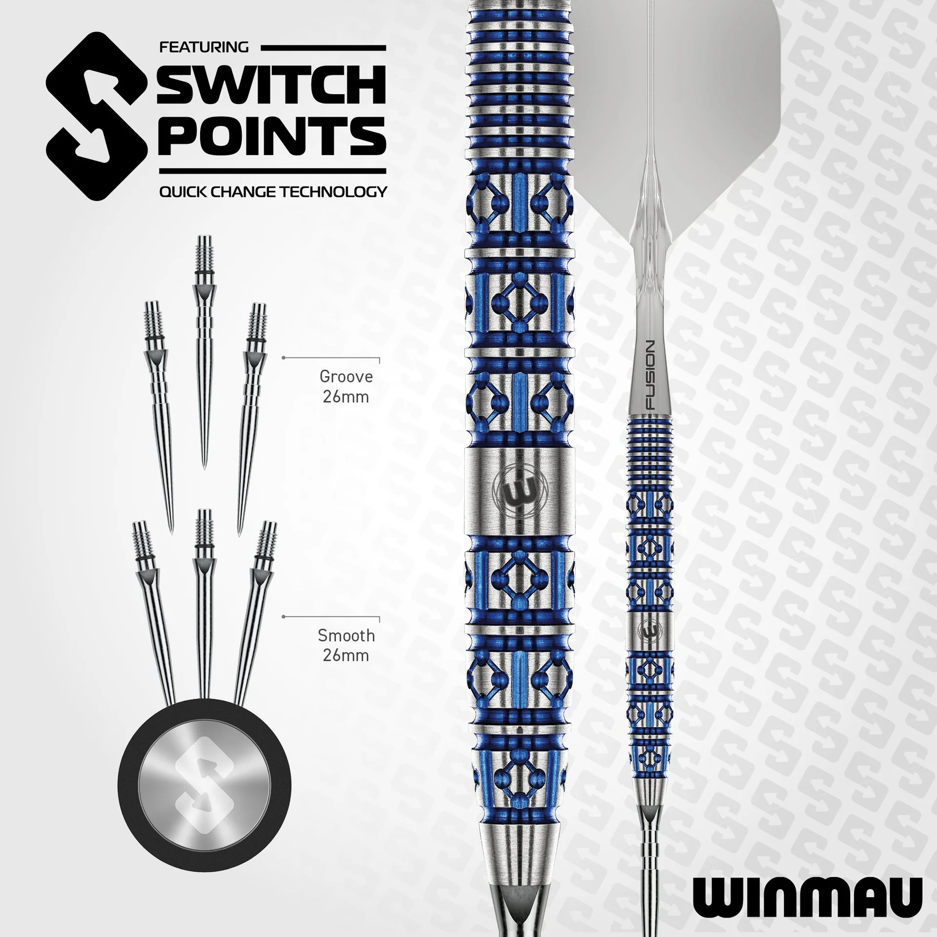 Winmau Lunaris Tapered Switch Points - Wechselspitzen - Steeldart