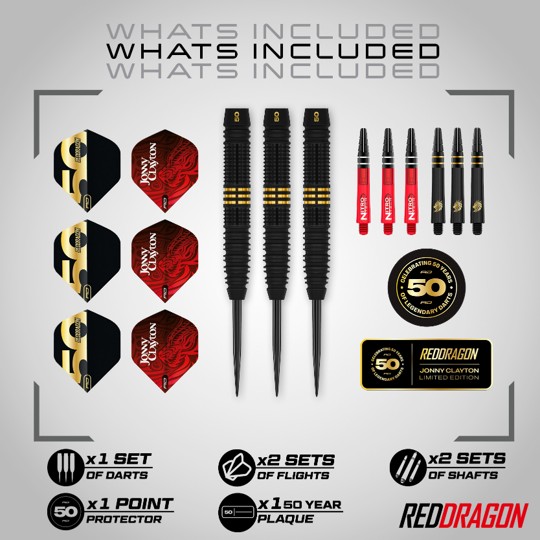 Jonny Clayton - 50 Years Red Dragon - Limited Edition - Steeldart