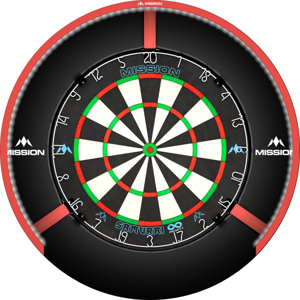Torus 270° Dartboard Beleuchtung - Mission - Red