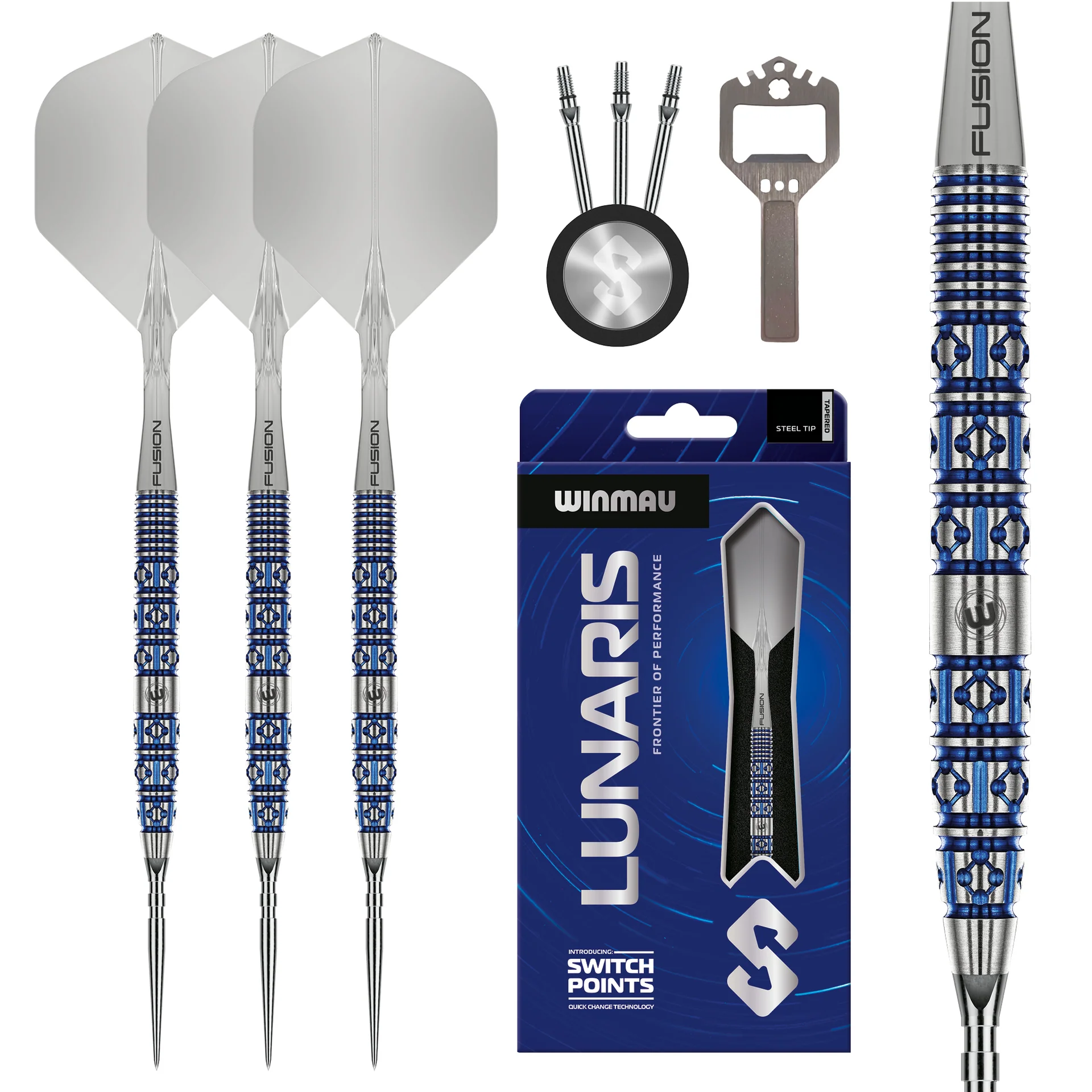 Winmau Lunaris Tapered Switch Points - Wechselspitzen - Steeldart