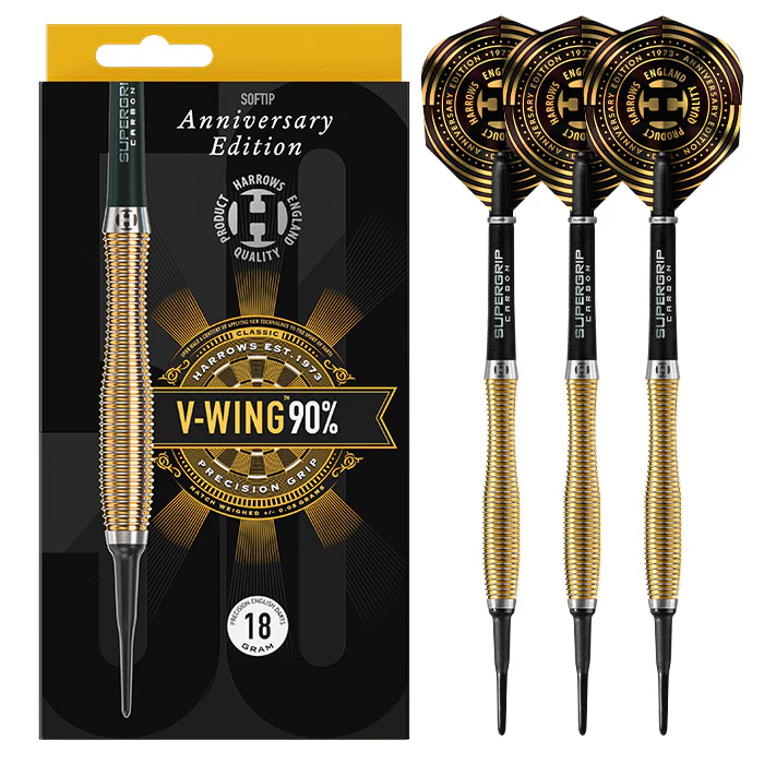 Harrows V-Wing 90% Tungsten Soft Tip Darts - Softdart
