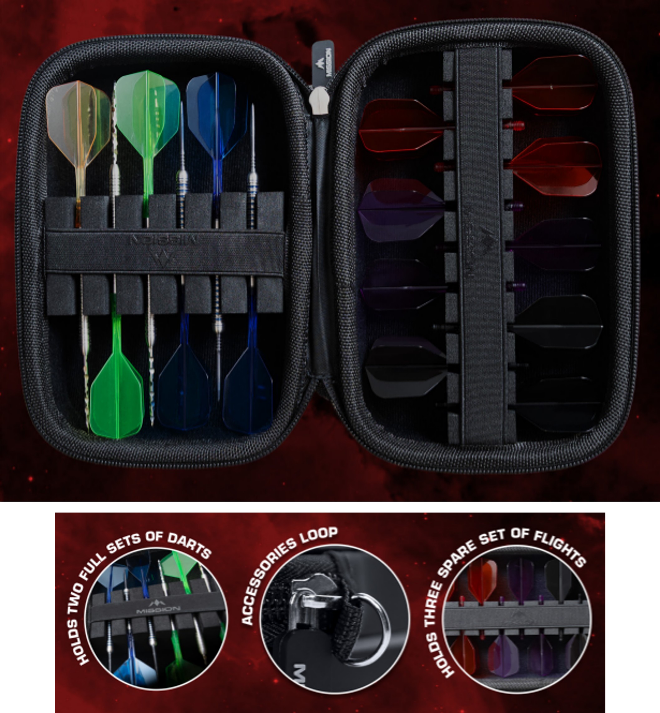 Mission Force 90 Dart- und Fight-Case - Limited Edition - Large - Black