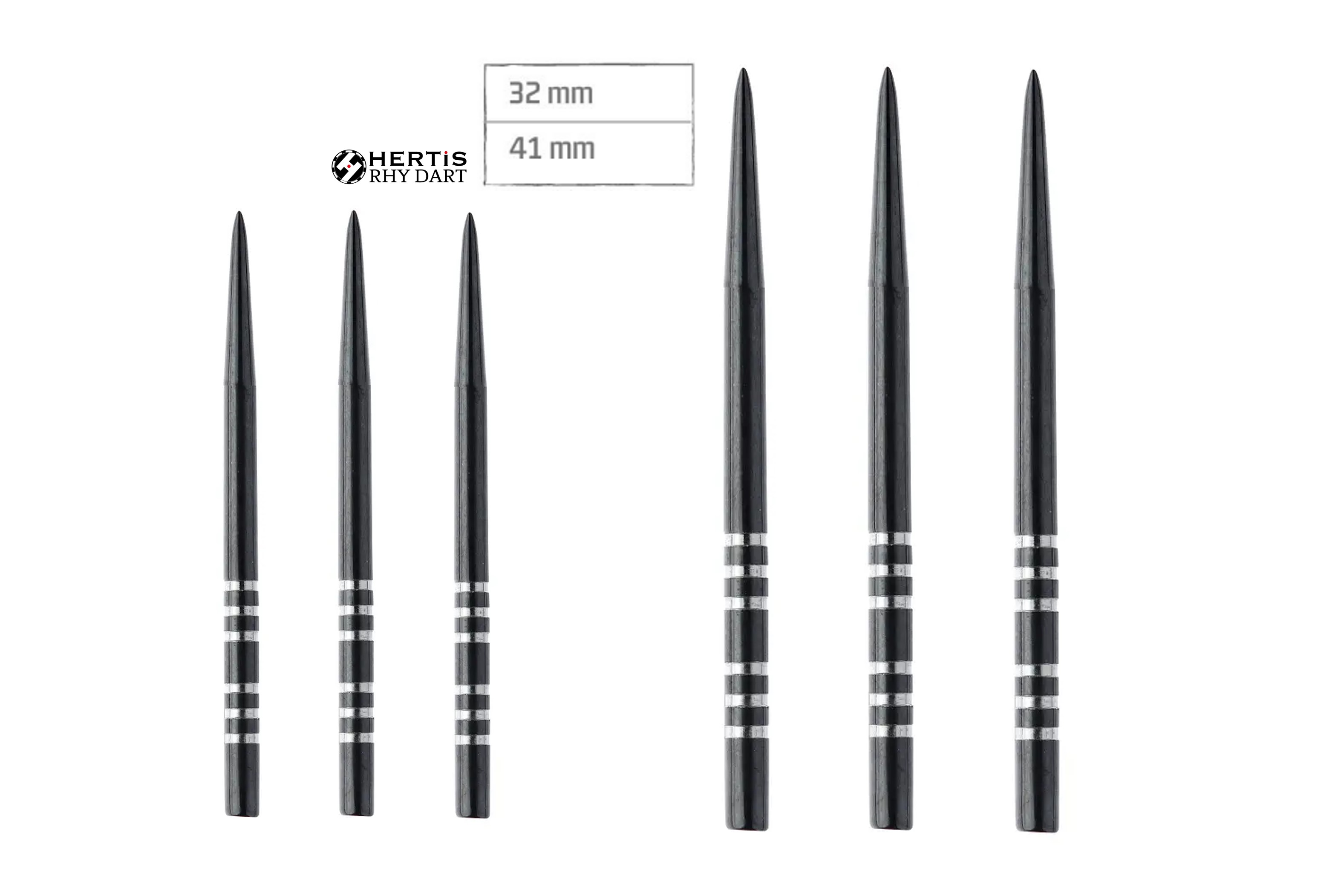 Winmau Re-grooved Points - Wechselspitzen schwarz