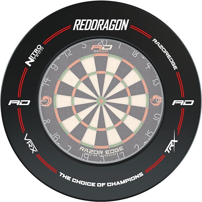 RedDragon Dartboard Surround mit Aufdruck - Black