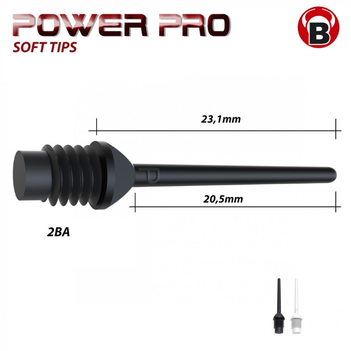 Bull's PowerPro Dartspitzen - Schwarz