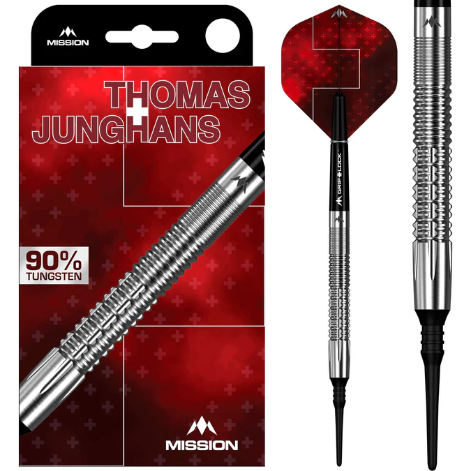 Thomas Junghans Mission 90% Tungsten Darts - Silver - Softdart