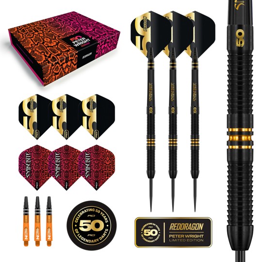 Peter Wright - 50 Years Red Dragon - Limited Edition - Steeldart