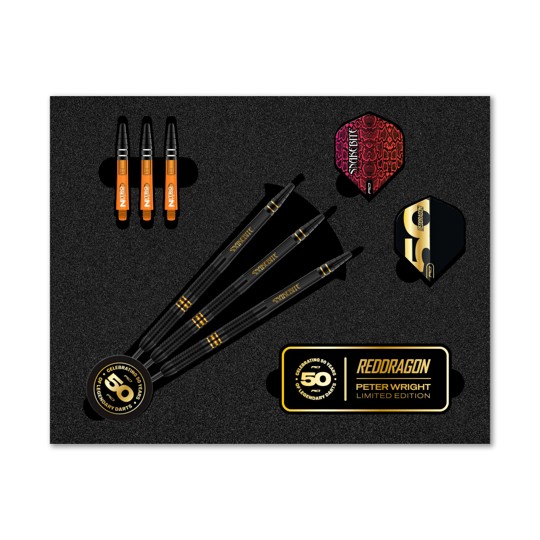 Peter Wright - 50 Years Red Dragon - Limited Edition - Steeldart
