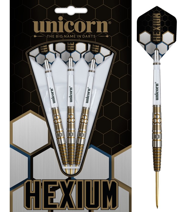 Unicorn Hexium 3 Gold Black 90% Tungsten - Steeldart