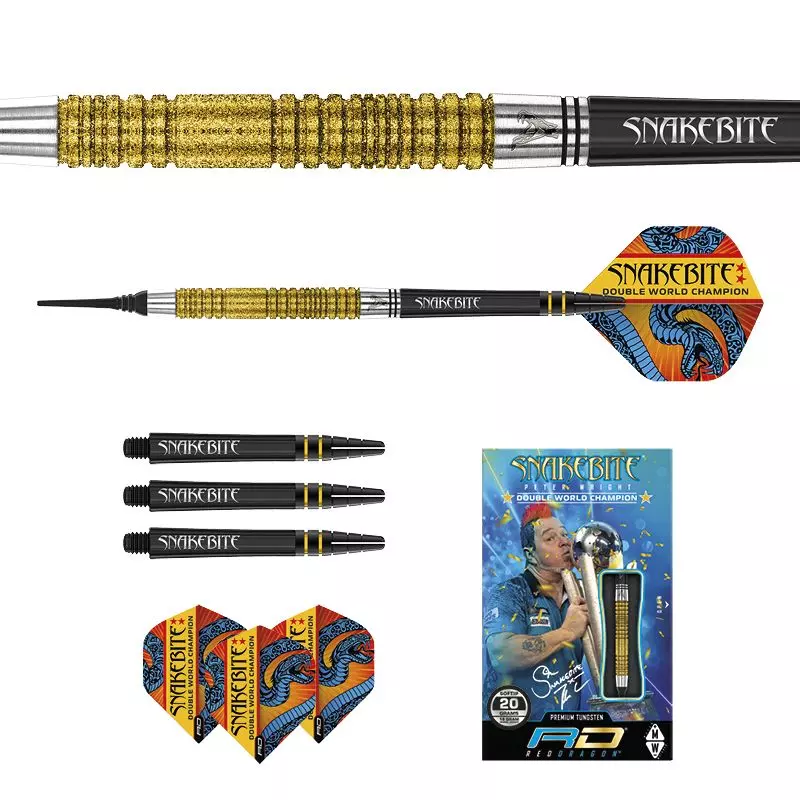 Peter Wright Snakebite Double World Champion SE Gold Plus - Softdart